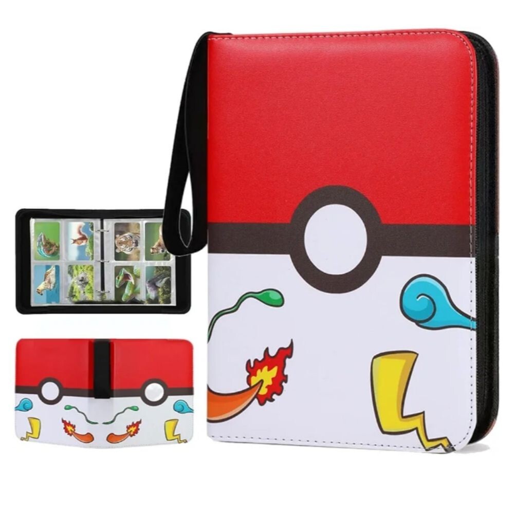 TC Games Card Binder 4-Pocket Card Holder Album with Sleeves NWOT